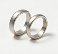 Matte Plain Couple Ring Set, Adjustable Open Band Rings Tarnish Resistant Matching Promise Rings for Men Women Engagement Gift